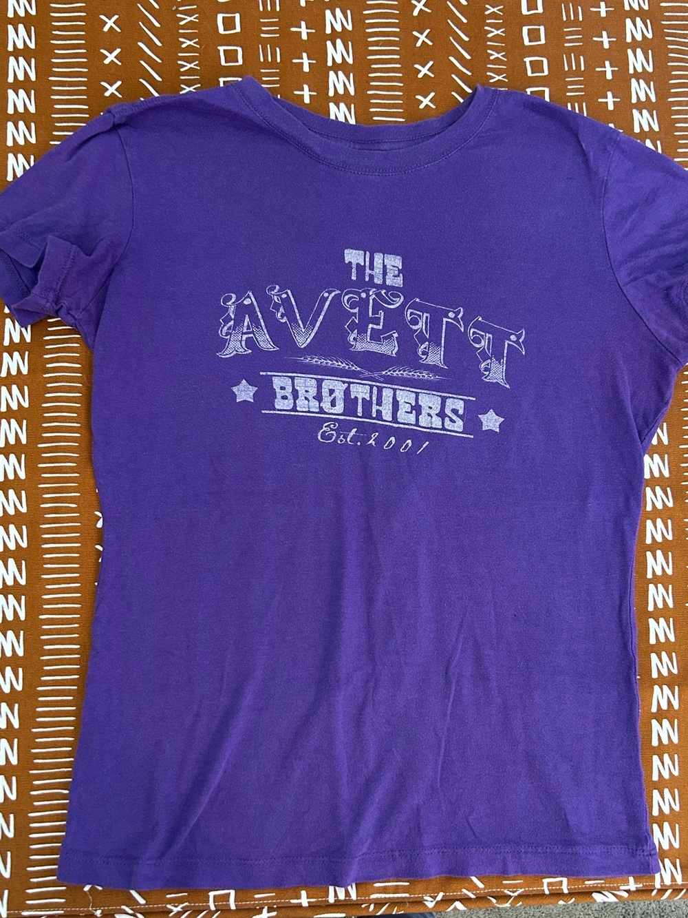 Avett Brothers vintage Purple Graphic Tee with White Print